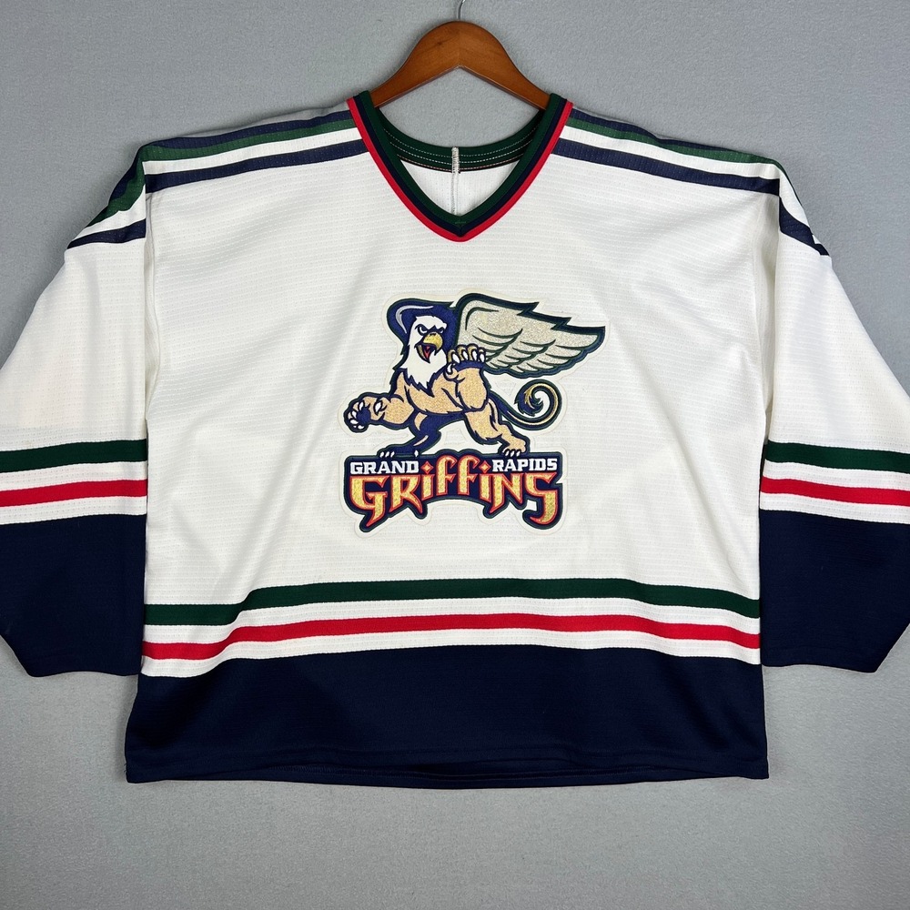 VTG Grand Rapids Griffins‎ Jersey Mens 2XL XXL AHL Hockey 1990s Bauer Canada